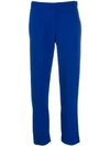 P.a.r.o.s.h Cropped Tailored Trousers In Blue