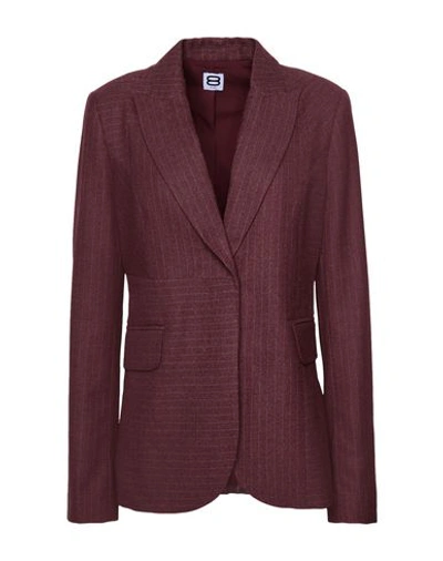 8 By Yoox Suit Jackets In Brick Red