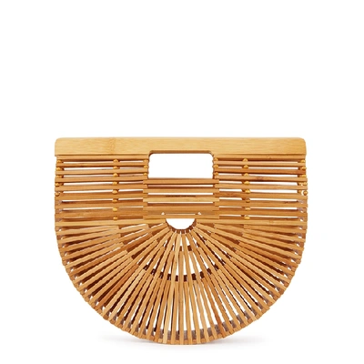 Cult Gaia Small Ark Bamboo Handbag In Rosewood