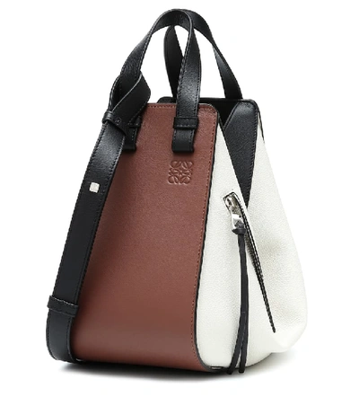 Loewe Small Hammock Tricolor Leather Hobo - Brown