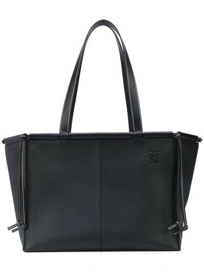 Loewe Cushion Large Grained-leather Tote Bag In Black