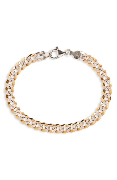 Argento Vivo Two Tone Chain Bracelet In Gold/ Silver