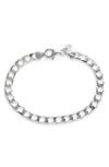 Argento Vivo Square Curb Chain Bracelet In Silver