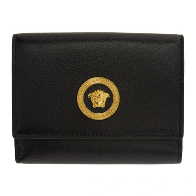 Versace Black Icon Coin Pouch Wallet In K41ot Black