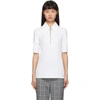 Tibi Short Sleeve Crepe Zip-up Top In White