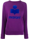 Isabel Marant Étoile Logo Print Sweater In Purple