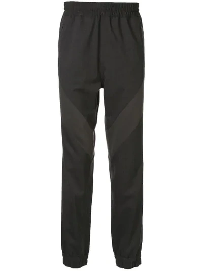 Yoshiokubo Track Style Tailored Trousers In Grey