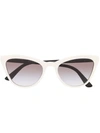 Prada Cat Eye Sunglasses In Weiss