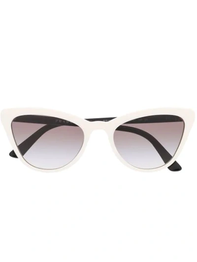 Prada Cat Eye Sunglasses In Weiss