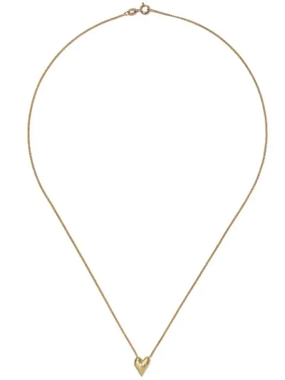 Wouters & Hendrix Gold 18kt Gold Chiseled Heart Pendant Necklace