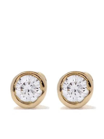 Wouters & Hendrix Gold 18kt Diamond Stud Earrings In Yellow Gold