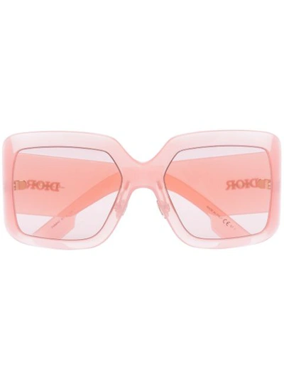 Dior Eyewear Pink Solight2 Square Frame Sunglasses In 粉色