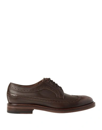 Paul Smith Laced Shoes In Dark Brown