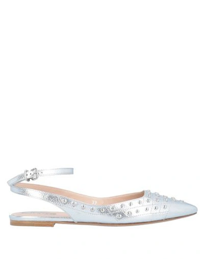 Tod's Ballet Flats In Silver