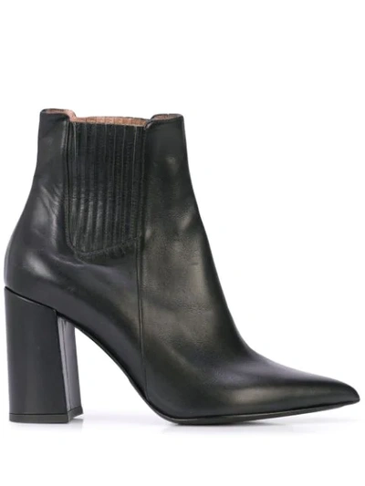 Tabitha Simmons Noa Leather Pleated Booties In Black