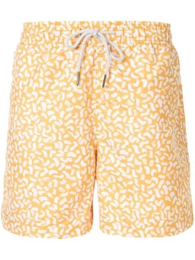 Venroy Printed Swim Shorts In Yellow
