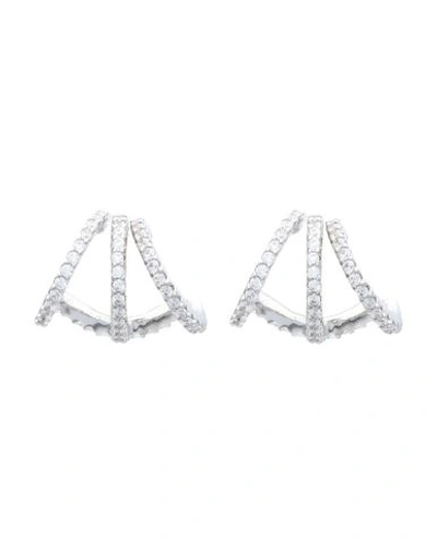 Cz By Kenneth Jay Lane Earrings In Silver