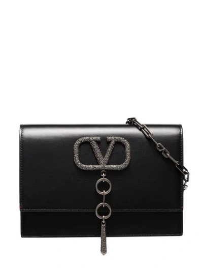 Valentino Garavani VRing Case Crossbody Bag in Black Diamond