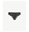 Aubade X Viktor & Rolf Bow-detail Lace Tanga Briefs In Soir