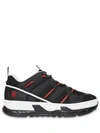Burberry Union Low-top Sneakers In Black,red,white
