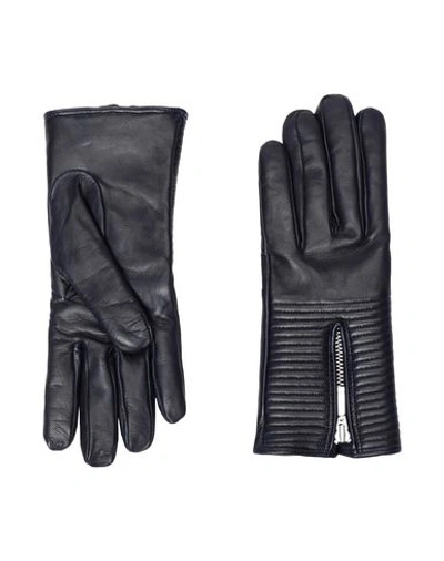 8 By Yoox Gloves In Dark Blue