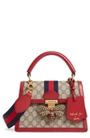 Gucci Queen Margaret Small Gg Supreme Top-handle Bag In Beige Ebony/ Blue Red Blue