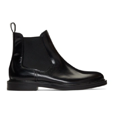 A.p.c. Johanne Leather Chelsea Boots In Black