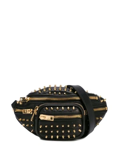 Alexander Wang Stud-embellished Mini Leather Attica Belt Bag In Black