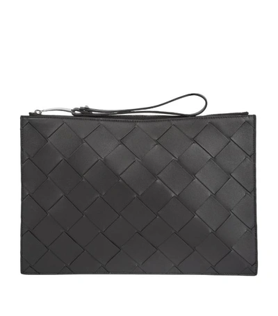 Bottega Veneta Leather Intreccio Pouch Bag