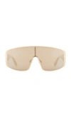 Carolina Lemke X Kim Kardashian West Gemini D-frame Acetate Sunglasses In Gold