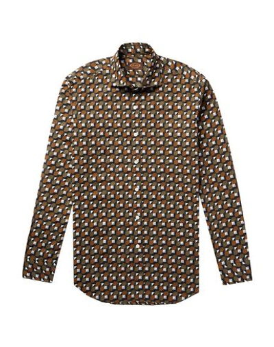 Tod's Patterned Shirt In Military Green