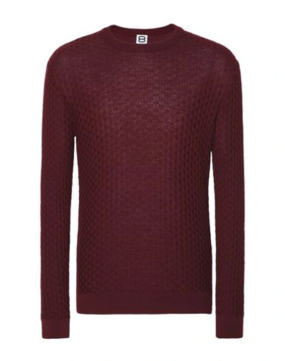 8 By Yoox Sweaters In Maroon