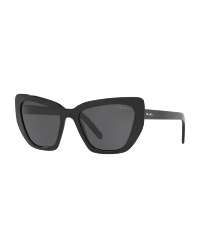 Prada Cat-eye Acetate Sunglasses In Grey Classic