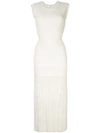 Dion Lee Godet Pleat Dress In White