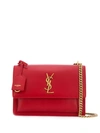 Saint Laurent Sunset Crossbody Bag In Red