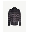 Amiri Checked Relaxed-fit Cotton-blend Shirt In Black Grey