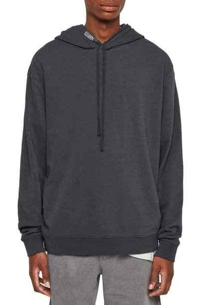 Allsaints Vival Relaxed Fit Hoodie In Washed Black