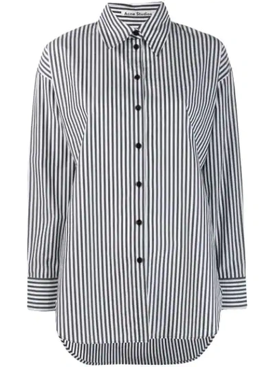 Acne Studios Menswear-inspired Striped Shirt In Black