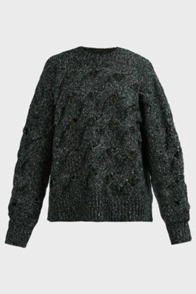 Isabel Marant Étoile Sesley Distressed Knit Jumper, Fr42 In Anthracite