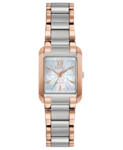 Citizen Eco-drive Women's Bianca Two-tone Stainless Steel Bracelet Watch 22mm In Two Tone