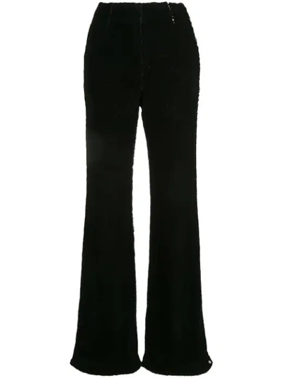 Rachel Gilbert Addie Flared Sequin Trousers In Black