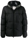 Moncler Hooded Zip-up Puffer Jacket In Black