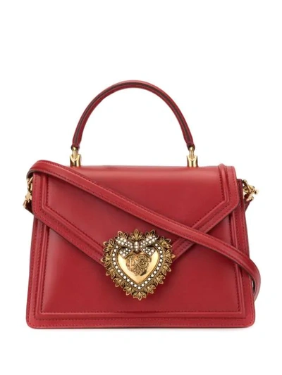 Dolce & Gabbana Large Devotion Shoulder Bag In Red