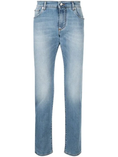 Dolce & Gabbana Slim Fit Stretch Jeans In Blue