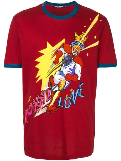 Dolce & Gabbana Royal Love T-shirt In Red