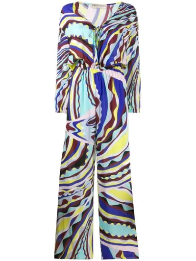 Emilio Pucci V-neck Jumpsuit In Pink