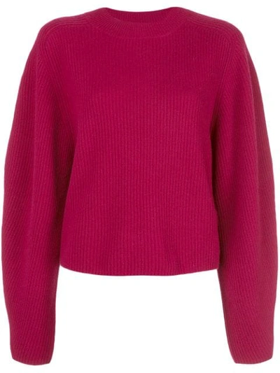 Chloé Chloe Balloon Sleeve Sweater In Pink In Red