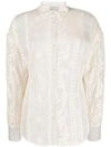 Forte Forte Embroidered Button Shirt In White