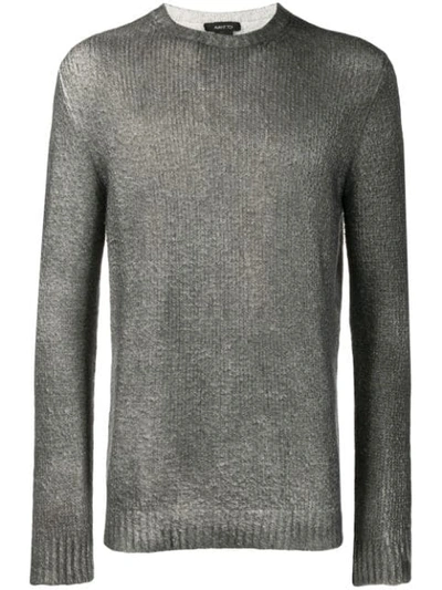 Avant Toi Crew-neck Knitted Jumper In Grey