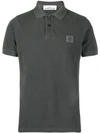 Stone Island Chest Patch Polo Shirt In Grey